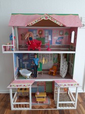  Kid Kraft Barbie Puppenhaus aus Holz mit Möbeln Spielhaus w. neu rosa 3 Etagen