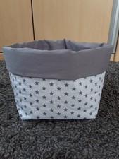 brotkorb stoff neu *handmade* grau/weiß