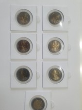 6 Stück 2 Euro Münzen Farbmotiv + seltene 2 Euro Strichmännchen 