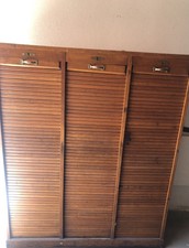 Rolladenschrank Schrank Antik Eiche Frankreich Alt Anrichte Schuhschrank Büro