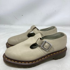 Dr. Martens Sandale POLLEY Mary Janes T-Bar Schuhe Beige Virginia UK 4 EU 37 US 6L