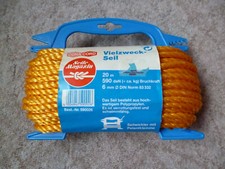 Vielzweckseil 20m x 6mm Allzweckseil Mehrzweckseil Seil mit Seilwickler NEU