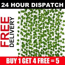 2m künstliche Trailing Ivy Vine Leaf Hänge Girlande grün Pflanze unecht Laub