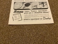 WSJAN51 1951 ANZEIGE 5X8" VICTOR BARNA TISCHTENNISAUSRÜSTUNG VON DUNLOP