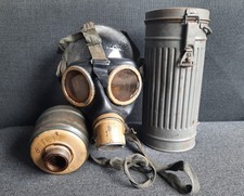 Gasmaske Wehrmacht DAK Afrikakorps Kriegsmarine Tarn camo gas mask can ww2 1942