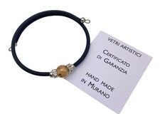 Murano Glasarmband, handgefertigtes Glasperlenarmband, Memory Draht Armband
