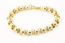 Gold Armband 585 Erbskette Gold 14 K 19,5 cm Breite 9,2 mm 24,01 g