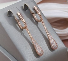 Ohrringe Creolen Ohrstecker Rotgold 585 vergoldet  Ohrschmuck Kreolen 2