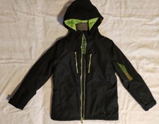 ZIENER Kinder Skijacke ANTOSO (167906), Gr. 152, schwarz/neongrün, neuwertig!