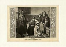 MARTIN LUTHERS TRAUUNG KATHARINA VON BORA REFORMATION 1872 NACH HOLZSTICH 26