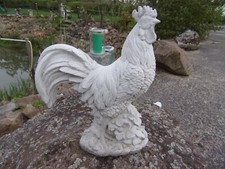 Beton Figur  HAHN - Wetterfeste Gartendeko 34 cm hoch 3,3 Kg