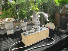 Exklusiver,großer Schwan als Badewannen Armatur um 1980, vercromt 