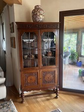 Antike Englische Glasvitrine aus der Zeit um 1890