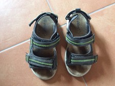 schöne grau-gelbe Sandale Kinderschuhe - Größe 30 - Alive 