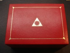 RARITÄT Alpina Rot Gold Uhr Armbanduhr Prunk Box Vintage 