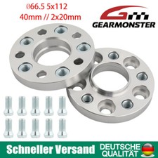 Spurplatten Spurverbreiterung Distanzscheibe Ø66,5 5x112 40mm (2x20mm) für Audi