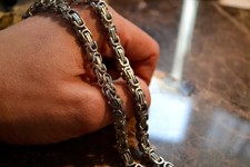 Edelstahl Halskette Panzerkette Königskette 151g 60cm 8,5mm Kette original