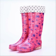 Damen wasserdichte Gummistiefel Winter Regenschnee Gummistiefel Gr.36-39 DE