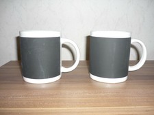 2 Stk. Tasse Becher Glas Memotafel Memo Board Kaffee Tee Küche *neuwertig*