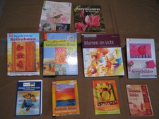 10 Bücher Zeichnen Malen Acryl Aquarell Öl Wandbilder Keilrahmen Blumen