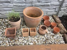 10 Stück Blumentopf Übertopf Rund Pflanztopf Topf Keramik / Ton verschiedene Gr.