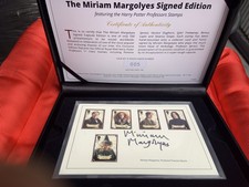 HARRY POTTER LIMITIERTE EDITION MIRIAM MARGOYLES HANDSIGNIERTES SET MIT 5 BRIEFMARKEN