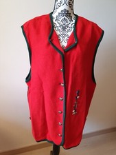 Weste rot Trachtenmode Damen Jacke Jäckchen XL 46 eher 50 52 ? Wolle Arber