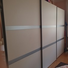 Kleiderschrank mit 3 Schwebetüren+3 Spiegeltür Kleiderschrank+ 140m Bett