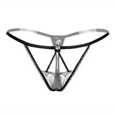 Damen String Triangle String String String transparente Spitze vorne O Ring de4tail eine Größe bis 14
