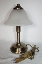 Honsel Leuchten 55481 Tischleuchte E14 LED altmessing Glas alabasterfarbig H 33 