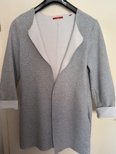 DoubleFace! S.Oliver, Street One Sweat Cardigan+Bluse Silber/Offwhite Gr. 38/40