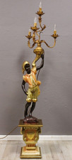 Antike Mohrenlampe - Figuren Stehlampe - venezianischer Leuchter - um 1900