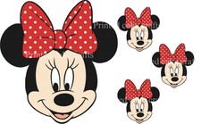 Essbare * vorgeschnittenen * Icing Minnie Mickey Maus Toppers Peel & befestigen ohne Schnitt