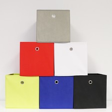 4er Set 31 x 31 x 31 cm Faltbox Regalbox Faltkiste Box Aufbewahrungsbox Staubox