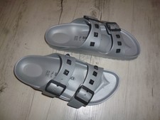 Birkenstock Original Damenschuhe Hausschuhe Gr. 37 silber schwarz wie NEU