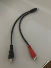 20 cm Y Cinch Kabel Adapter 2 Cinch Buchse Kupplung auf 1 3,5mm Klinke Stecker 