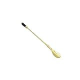 LivuX Schuhanzieher aus Messing in Gold mit Holzgriff, Länge 52 cm – Eleganter Schuhlöffel für bequemes Anziehen von Schuhen 1042