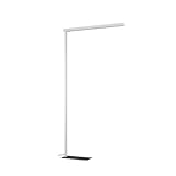 Arcchio LED Büro Stehlampe weiß schwarz, Bürolampe Uplight und Downlight Deckenfluter 7400lm 4000K Standleuchte Office Büro-Stehleuchte