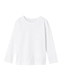 NAME IT Jungen Nmmvobbo Top Noos Langarmshirt, Bright White, 110 EU