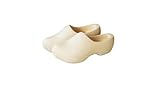 Gevavi Herren Holländische Holzschuhe, Holzpantinen V.v. Clogs, Beige Natur Wit Geschuurd 74, 41 EU XX-Schmal