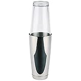 APS Boston Shaker, 700 ml Becher + 400 ml Glas, lebensmittelecht, spülmaschinenfest, edler Cocktailshaker, Edelstahl poliert