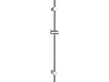 hansgrohe Unica - Duschstange 72cm, Brausestange mit verstellbarer Duschkopfhalterung, variabler Bohrlochabstand: 400 - 670 mm, Chrom