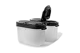 TUPPERWARE Gewürz-Zwerge 120 ml schwarz (2) Gewürz Behälter Gewürzbehälter klein