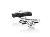 XLC Unisex – Erwachsene Bremsschuhe Cartridge Road BS-R07 4er Set 50 mm Campagnolo Bremssch, Schwarz, Silber, One Size