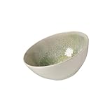 Ritzenhoff & Breker Cecina Müslischale, 16 cm, Moderne Dessertschale im Manufaktur-Look, Mix & Match-Geschirr, Spülmaschinenfest und Alltagstauglich, Steinzeug, Jade