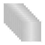 Acuxiaza Aluminium Platte Aluminium Blech : 10 STÜCKE 100x100mm Alu Panel Platte mit Schutzfolie Alubleche Aluminiumblech 0,8mm Dicke Alu Blech Alublech für Modellbau Messebau Diy Handwerk