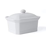 Holst Porzellan TS 040 Porzellan Terrinen- & Pastetenform Straßburg 400 g, weiß, 14.5 x 11.5 x 10.5 cm
