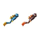 AOLIAY Miniatur Taucher Figur Marine Figur Taucher Resin-Modell Modell Abenteuer Dekor Aquarium Zubehör 2 PCS