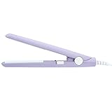 Haarglätteisen, 4 Farben, 2 in 1 Mini-Bügeleisen, elektrische Haarglätter aus Keramik, Turmalin, Glätteisen, Schönheit, Eisen, Heizwickler mit Temperatur 190 ℃ (Lila EU)