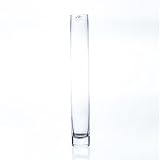 Sandra Rich Glasvase, Blumenvase SOLIFLEUR H. 40cm D. 6cm rund transparent
